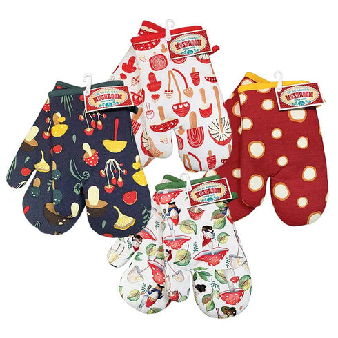 OVEN MITT SET MUSHROOM